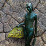 Groen meisje, digitale collage, print dibond-acrylaat, 60x80 cm
